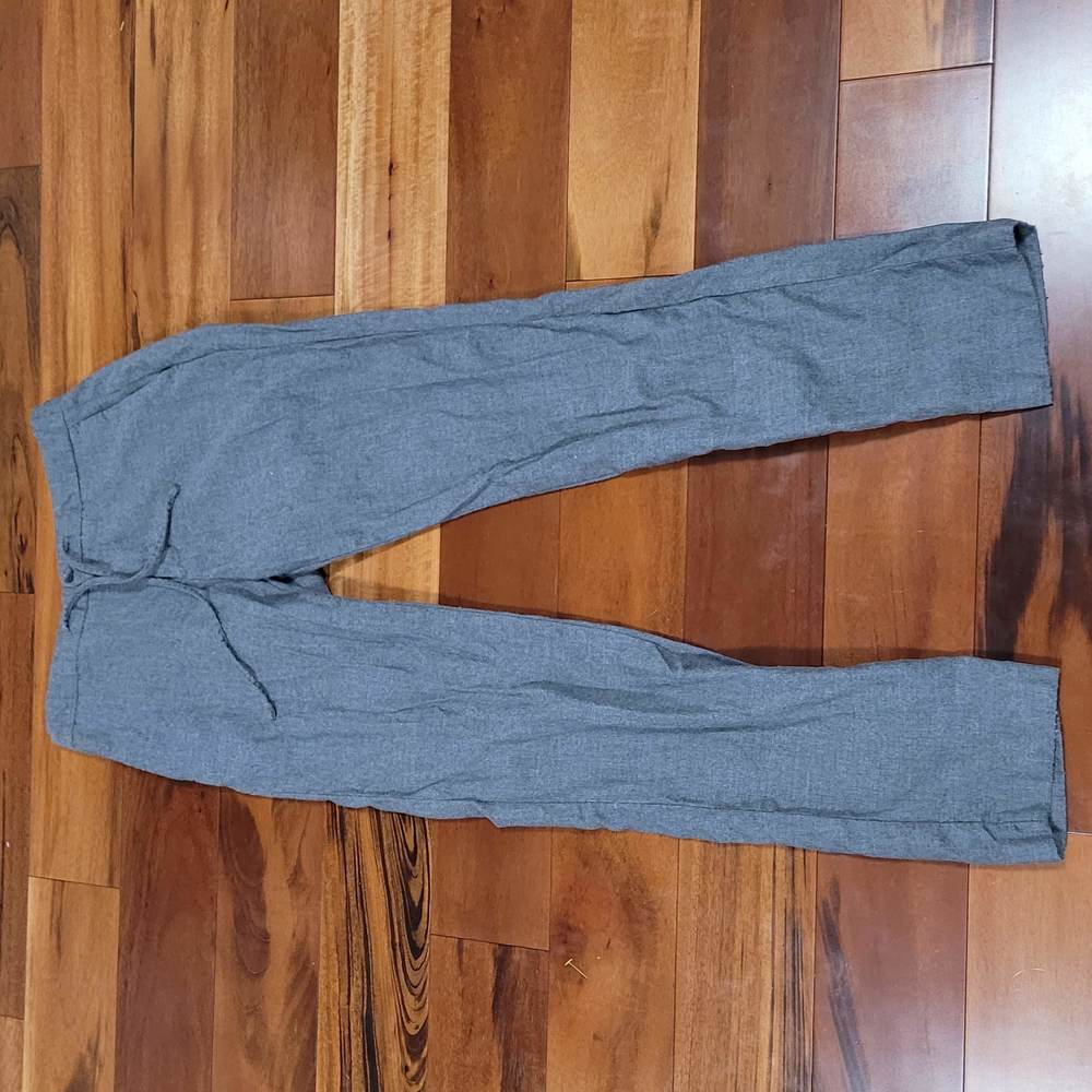 Dylan Grey Wool Drawstring Pants - image 1